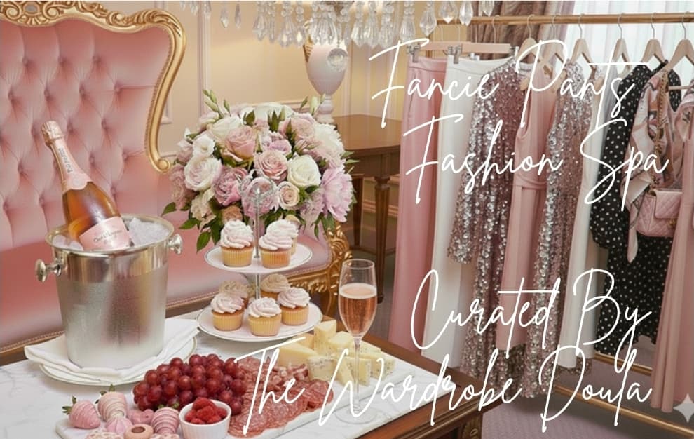 Fancie Pants Fashion Spa with curated wardrobe, flowers, and refreshments